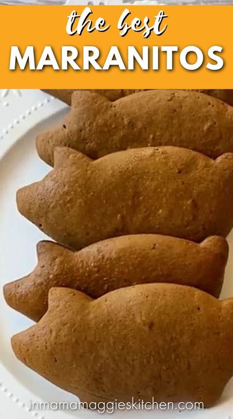 Concha Bread Recipe, Maranitos Recipe, Marranitos Recipe, Piggy Cookies, Mexican Dessert Recipes Easy, Conchas Recipe, Mexican Sweets, Mexican Pastries, Mexican Sweet Breads