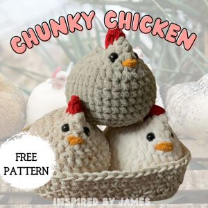 Free Chunky Chicken Pattern Amigurumi Patterns, Chunky Yarn Crochet Pattern, Chicken Crochet, Chicken Pattern, Easy Crochet Animals, Quick Crochet Patterns, Crochet Chicken, Sew Pattern, Crotchet Patterns