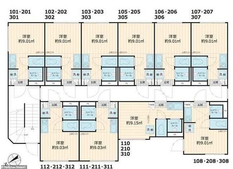 Japanese Apartment Layout, Japanese Apartment Building, Dwelling Architecture, Tiny Japanese Apartment, Anime Architecture, Japan Apartment, Small Apartment Plans, Studio Apartment Floor Plans, Tokyo Apartment