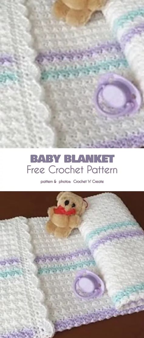 Adorable Baby Blanket Free Crochet Patterns Baby Afghan Patterns, Baby Afghan Crochet Patterns, Crochet Baby Blanket Free Pattern, Easy Crochet Baby Blanket, Easy Crochet Baby, Baby Afghan Crochet, Your Crochet, Baby Blanket Knitting Pattern, Haken Baby