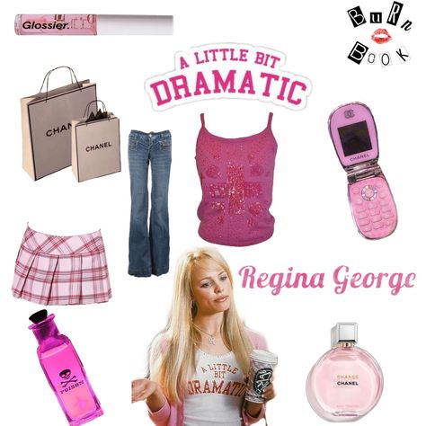 Regina George Bedroom, Mean Girls Aesthetic Outfits, Regina George Makeup, Regina George Outfit, Y2k Movies, Regina George Aesthetic, Highschool Fits, George Aesthetic, Pink 2000s