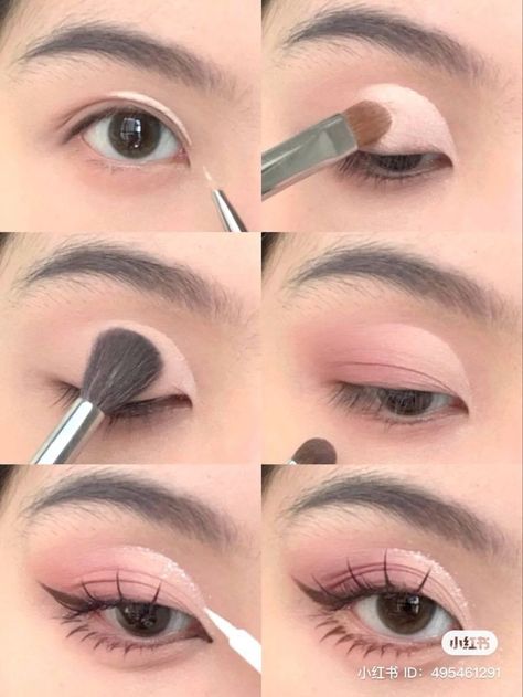 No Make Up Make Up Look, Dag Make Up, Makeup Doll, Makeup Chinese, Makeup Douyin, Membentuk Alis, Chinese Social Media, Douyin Makeup, Doll Eye Makeup