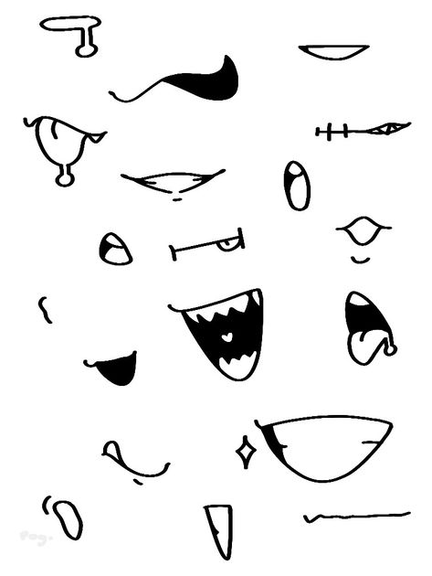 Mouth. Face Exercises Drawing, How To Draw Drooling Mouth, Cartoon Mouths Drawing, Simple Mouth Drawing Cartoon, Mouth Reference Drawing Cartoon, Singing Mouth Drawing Reference, Drawing Mouths Cartoon, Silly Mouth Drawing, Mouth Cartoon Reference