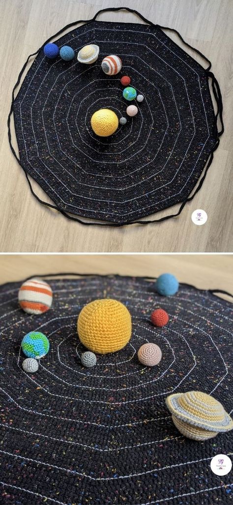 Sweet Crochet Gift Ideas For Babies - Pattern Center Amigurumi Solar System, Amigurumi Patterns, Crochet Gifts Baby, Crochet Pictures Art Ideas, Crochet Space Free Pattern, Crochet Sensory Ball Free Pattern, Crochet Solar System Pattern Free, Amigurumi Space Free Pattern, Crochet Planets Pattern