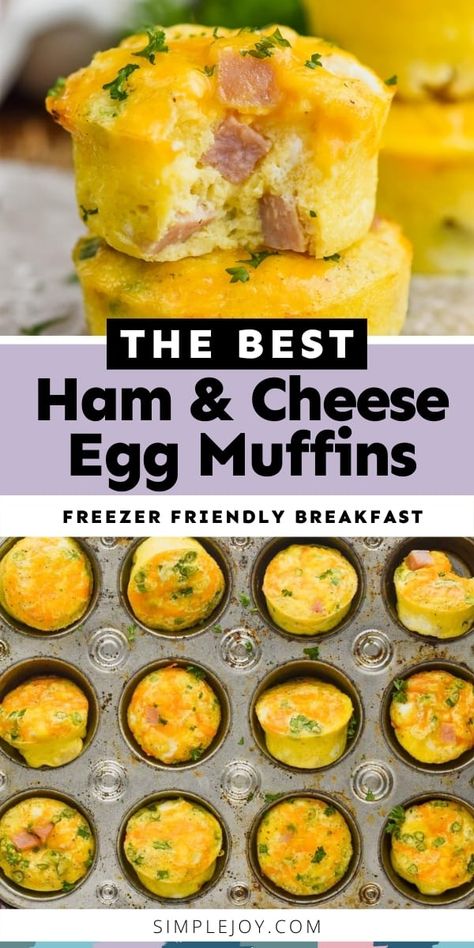 Ham And Cheese Egg Muffins, Cheese Egg Muffins, Muffin Cups Recipes, Comidas Keto, Egg Muffins Recipe, Egg Bites Recipe, Egg Muffins Breakfast, Egg Muffin, Vegan Muffins