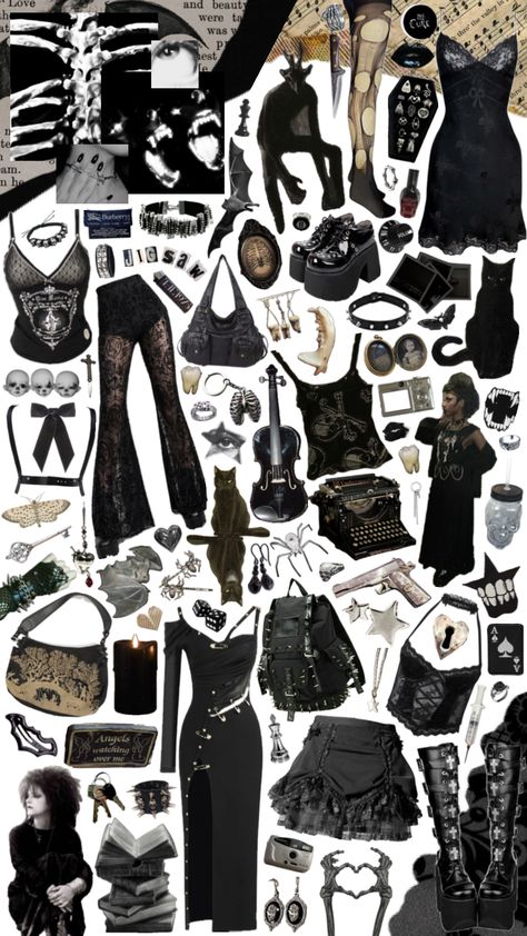 #shuffles #moodboard #aestheticmoodboard #outfitinspo #style #styleinspo #outfit #aestheticoutfit #beauty #outfitinsporation #styleinsporation #goth #gothic #gothaesthetic Beauty, Goth Mood Board, Goth Moodboard, Outfitinspo Style, Mood Board, Energy