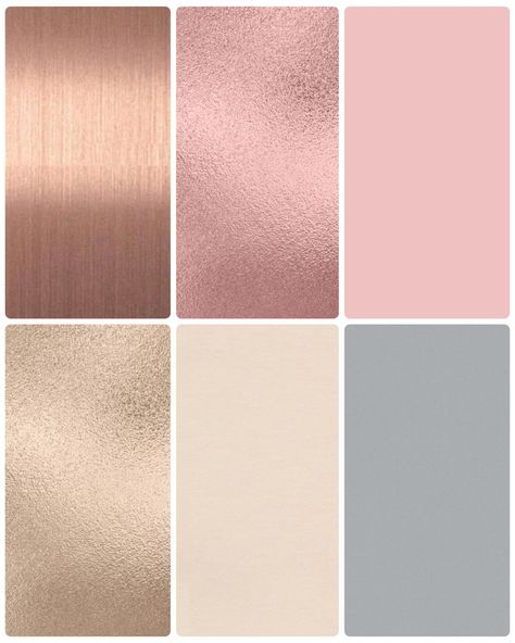Rose gold, champagne, blush, beige, light slate grey color swatches Pink And Champagne Decor, Champagne And Pink Color Palette, Rose Gold Blush Champagne Wedding, Wedding Theme Ideas Champagne, Beige And Rose Gold Wedding, What Color Goes With Blush Pink, Rose Gold Pallet, Champagne Color Pallete, Gold And Pink Colour Palette