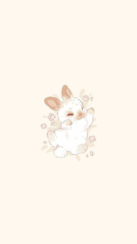 Bunnies Aesthetic Wallpaper, Simple Bunny Wallpaper, Kawaii Phone Wallpaper Anime, Kawaii Nature Wallpaper, Bunny Background Wallpapers, April Wallpaper Iphone Backgrounds, Aesthetic Bunny Wallpaper, Pastel Spring Wallpaper, April Wallpaper Iphone