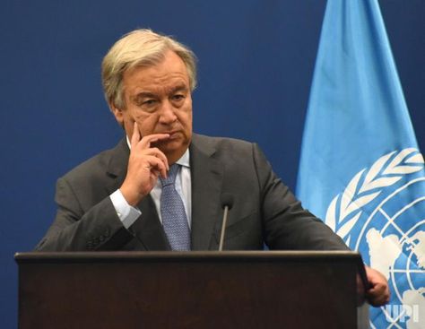 United Nations Secretary General Antonio Guterres holds a joint press conference with Palestinian Prime Minister Rami Hamdallah, not seen,… Prime Minister, Antonio Guterres, North Korean, United Nations, Top News, North Korea, Press Conference, Celebrity Photos, New World