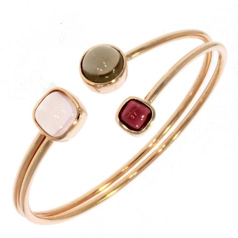 Jewelry Design Bangle, Stone Bangles Jewelry Designs Gold, A Bracelet Gold, Modern Bangle Designs, Two Gemstone Ring, Gemstone Ring Design, Gemstone Bangles, Gemstone Rings Unique, Modern Bangle