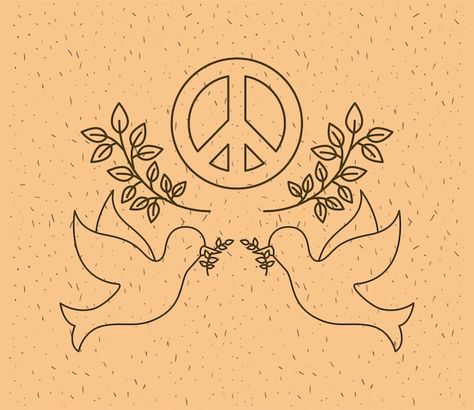 Palomas volando con el símbolo de la paz... | Premium Vector #Freepik #vector #manos-paz #paloma-icono #simbolo-paz #amor-paz Premium Vector, Phone Wallpaper