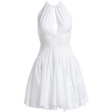 White Halter Dress Short, White Open Back Dress, Short White Cocktail Dresses, White Tie Dress, Alaia Dress, Halter Dress Short, White Ruffle Dress, Halter Cocktail Dress, White Halter Top