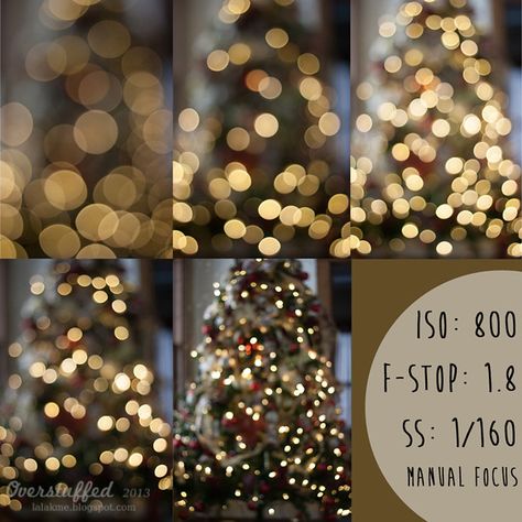 Four Creative Ways to Photograph Your Christmas Lights - Overstuffed Photography Basics, Photography Cheat Sheets, Christmas Light Photography, Manual Photography, Ideas For Photography, Diy Christmas Lights, Photography Settings, Photography Creative, Foto Tips