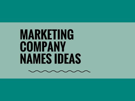 While your business may be extremely professional and important, choosing a creative company name can attract more attention.A Creative name is the most important thing of marketing. Check here creative, best Marketing Company names ideas for your inspiration. Digital Marketing Company Name Ideas, Digital Marketing Agency Name Ideas, Marketing Logo Ideas, Catchy Company Names, Good Company Names, Names For Companies, Creative Company Names, Company Names Ideas, Company Name Generator