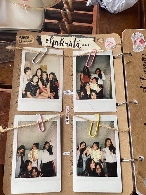 diary | jounal | Scrapbook ideas Scrapbook Ideas Brown Paper, Instax Scrapbook Ideas, Photo Journal Ideas Memories, Best Friend Photo Book Ideas, Polaroid Scrapbook Ideas Mini Albums, Photo Scrapbook Aesthetic, Memory Album Ideas Photo Books, Photo Diary Ideas Memories, College Scrapbook Ideas Memories