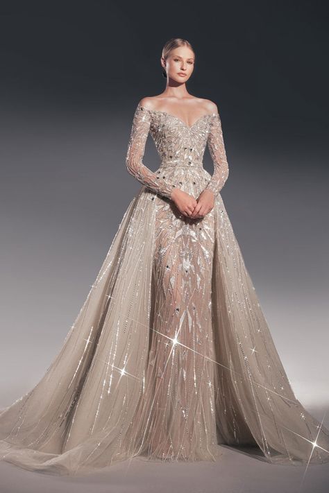 Zuhair Murad, Wedding Dresses Zuhair Murad, Zuhair Murad Bridal, V Neck Prom Dresses, Dream Wedding Ideas Dresses, Princess Wedding Dress, فستان سهرة, Princess Wedding, Sequin Beading