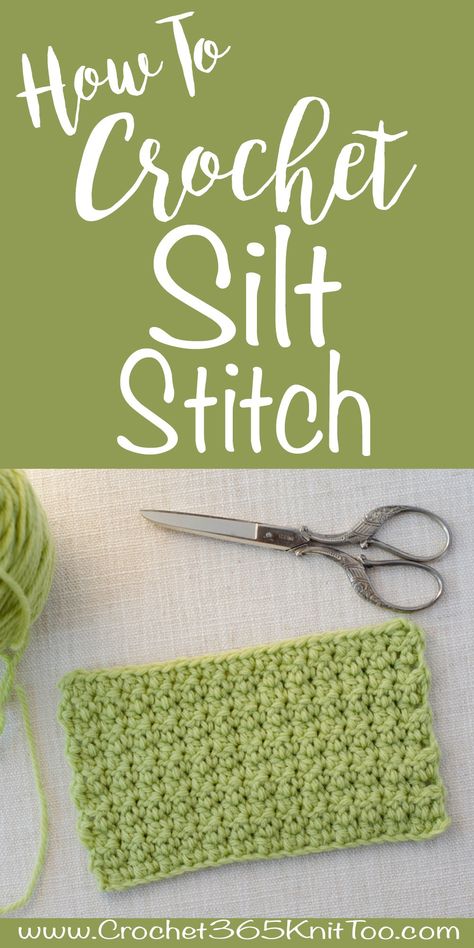 Crochet the Silt Stitch. Beautiful texture crochet stitch pattern. Amigurumi Patterns, Texture Crochet, Crochet Stitch Pattern, Bruges Lace, Crochet Knit Stitches, Easy Crochet Stitches, Crochet Dishcloths, Moss Stitch, Single Crochet Stitch