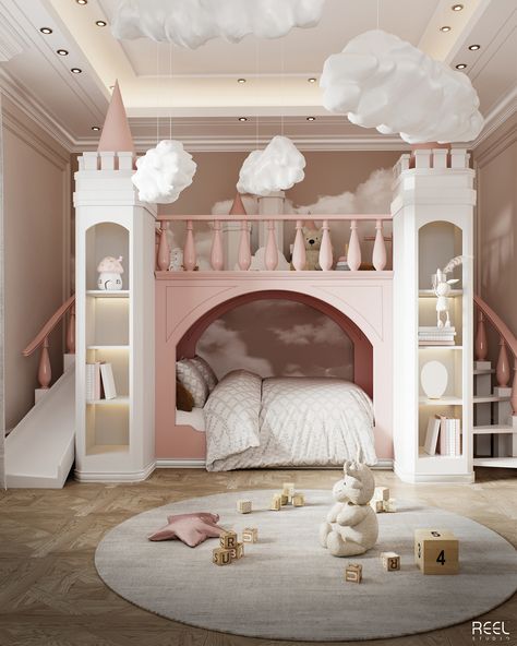 Bedroom For Girls Kids, Rum Inspo, Luxury Kids Bedroom, Children's Bedroom Ideas, Girls Room Design, Toddler Bedroom Girl, Kids Bedroom Inspiration, Girly Bedroom, Toddler Girl Room