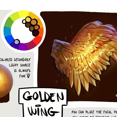 PAINTABLE • Digital Painting Academy on Instagram: "Does a little gold make everything better? 🤔 The angel wing has made the top of our most-loved post list in 2023. Now, what do you think about wings in gold? Should we try other colors too? Holographic, anyone? 😀  You can snatch the collection of our 10 best mini tutorials for free now!  🎁 Just comment "10best," and I'll DM you the PDF  #mydaily5 #digitalartistsoninstagram #digitalartists #drawingprocess #golddrawing #artprocessvideo #drawingprocessvideo #procreatetimelapse #digitalartvideo" How To Paint Wings Digital, Coloring Wings Digital Art, How To Paint Feathers Digital, How To Shade Gold Digitally, Wings Coloring Tutorial, Gold Digital Painting, Gold Art Tutorial, Metal Tutorial Digital, Gold Shading Tutorial