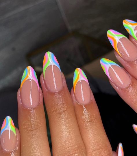 Colourful Nails, Vegas Nails, Nails Colorful, Shape Nails, Retro Nails, Stunning Nail Designs, Colorful Nails, Fully Booked, Summery Nails