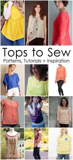 Must make all of these. Great list of sewing patterns and inspiration for women tops and shirts. Sew Ins, Sewing Tops, Mode Tips, Shirt Sewing Pattern, Inspiration For Women, Diy Vetement, Kleidung Diy, Couture Mode, Ropa Diy