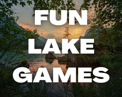 Looking for fun lake games to play with family & friends? Save money on expensive water toys and view our list of 19 lake activities. From minute to win it games, water games, outdoor games, and more. These games are perfect for kids and adults, a large or small group. Grab these low-cost lakeside games with directions & supply list today. Lake House Games, Lake Activities For Adults, Fun Lake Activities, Lake Games For Adults, Lake House Birthday Party, Lake Bday Party Ideas, Lake Fun Ideas, Lake Trip With Friends, Things To Do At The Lake