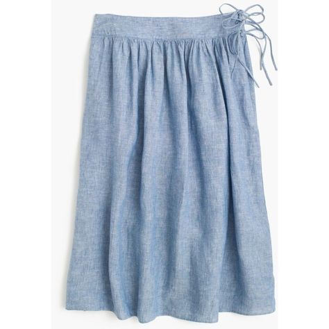 J.Crew Easy Linen Midi Skirt With Ties (290 BRL) ❤ liked on Polyvore featuring skirts, knee length a line skirt, long linen skirt, linen skirt, a line midi skirt and a line skirt Stay Cool In The Heat, Ties Women, Long Blue Skirts, A Line Midi Skirt, Long Linen Skirt, Linen Midi Skirt, Long Midi Skirt, Below The Knee Skirt, Ruched Midi Skirt