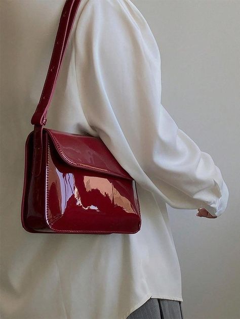 Tas Vintage, Faux Leather Handbag, Girly Bags, Women Crossbody Bag, Red Purses, Fancy Bags, Red Handbag, Pretty Bags, Red Bags