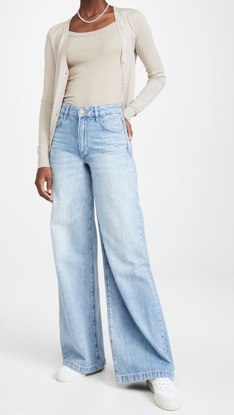 Triarchy High Rise Wide Leg Jeans Wide Leg Jeans Outfits, Big Jeans, Wide Leg Jeans Outfit, Outfits Jeans, High Rise Wide Leg Jeans, Outfit Invierno, Outfits Mujer, Jean Trends, Outfit Jeans