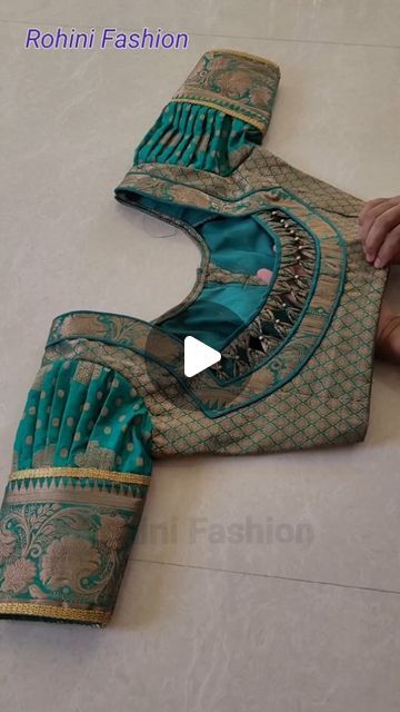 Paff Slives Blouse, Simple Puff Sleeve Blouse, Blouse Hand Designs Pattern Puff, Blouse Puff Designs, Puffed Blouse Designs, Blouse Indian Design, Sleeve Blouse Designs Latest, Neck Pattern For Blouse, Ladies Blouse Designs Latest
