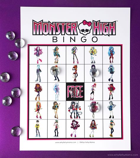 Download and print Free Printable Monster High Bingo to play at parties and just for fun! #monsterhigh #printable #freeprintable #partygames #bingo #kids #kidsactivities #kidsparty Monster High Birthday Party Ideas Diy Free Printables, Monster High Party Games, High Activities, Sanrio Bday, Monster High Party Ideas, Monster High Printables, Blank Bingo Cards, Monster High Birthday Party, Monster High School