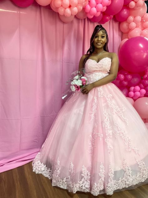 pink birthday dress Pink Sweet 16 Dresses Black Women, Big Sweet 16 Dresses, Sweet 16 Black Girls Dresses, 16th Birthday Dresses Sweet Sixteen, Light Pink Sweet 16 Dresses, Sweet 16 Pink Dresses, Sweet 16 Black Women, Sweet 16 Pink Dress, Sweet 16 Looks