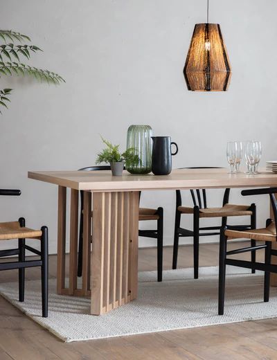 Dining – The Den & Now Modern Japanese Interior, Modern Japanese Interior Design, Contemporary Japandi, Table Chevron, Japandi Dining, Aluminium Garden Furniture, Grande Table A Manger, Gray Dining Chairs, Japanese Interior Design