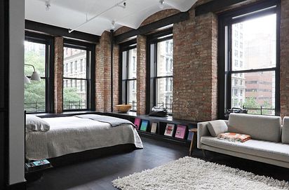 Appartement New York, New Yorker Loft, Loft New York, Loft Style Homes, Great Jones, Loft Stil, New York Loft, Loft Interiors, Open Living Room