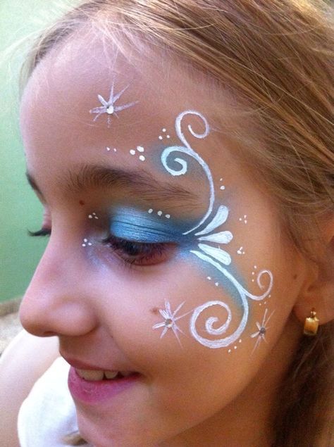 Frozen Face Paint, Mermaid Face Paint, Princess Face Painting, Christmas Face Painting, Frozen Face, Girl Face Painting, Princess Face, Festival Face, Face Painting Easy