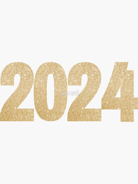 "2024 Year Aesthetic" Sticker for Sale by sarati | Redbubble 2024 Stickers Aesthetic, 2024 Aesthetic Logo, 2024 Stickers, Year Aesthetic, Vision 2024, Vision Board Examples, Vision Board Images, 2024 Year, Year Planner