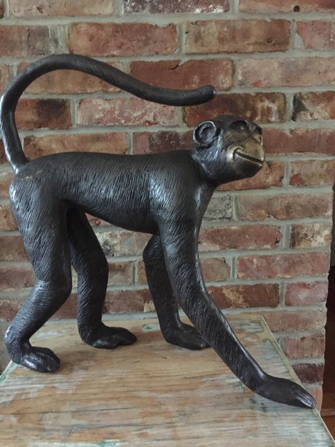 Vintage large life size  bronze Spider Monkey statue Monkey Wood Carving, Monkey Decor, Spider Monkeys, Monkey Sculpture, Monkey Wood, Monkey Decorations, Monkey Statue, Best Christmas Toys, Spider Monkey