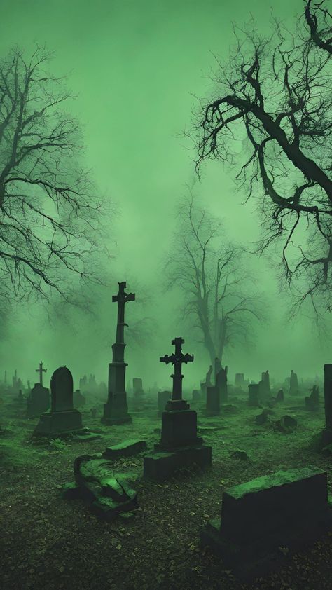 Mystic Wallpaper, New Orleans Cemeteries, Green Nature Wallpaper, Halloween Cemetery, Cemeteries Photography, Creepy Backgrounds, Gothic Pictures, Creepy Movies, Vintage Halloween Images