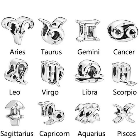 Charms Pandora, Charm Pandora, Sagittarius And Capricorn, Taurus And Gemini, Pandora Bracelet Charms, Star Sign, Pandora Bracelets, Pandora Bracelet, Hello Summer