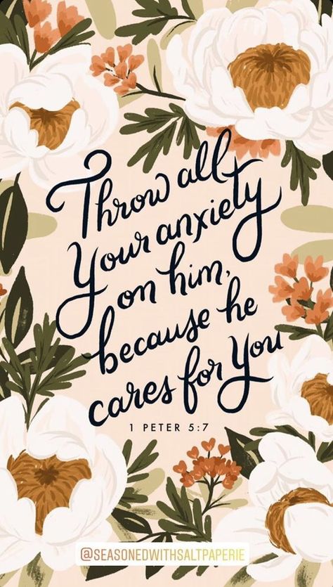 Christian Wallpaper, Give It To God, Bible Verse Background, 1 Peter 5 7, Bible Quotes Wallpaper, Verse Art, Bible Verse Art, Inspirational Bible Quotes, Bible Quotes Prayer