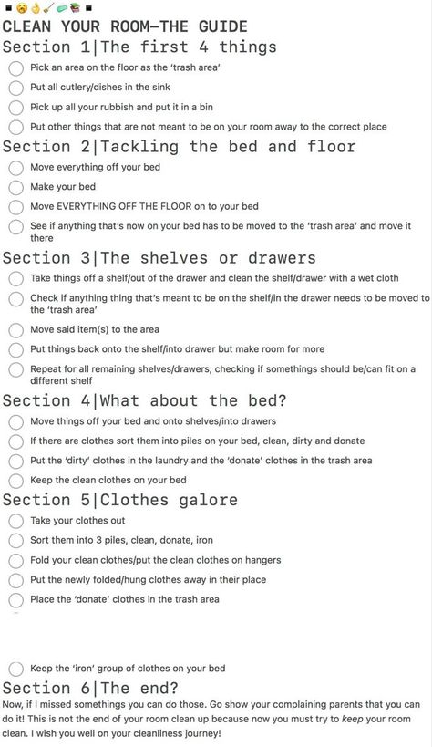 #Motivation #Trends #Inspiration #Inspo #HomeTrends #CreativeIdeas #Ideas Declutter Room Checklist, Inspo For Cleaning Your Room, How To Clean Out Your Wardrobe, How To Keep Clean Room, Bedroom Organization Checklist, Organisation, Clean Your Room Guide, What To Do When Your Bored In Your Room, Closet Clean Out Checklist