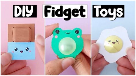 Homemade Fidget Toys, Fidgets Diy, Kawaii Diy Crafts, Aesthetic Paper, Origami Toys, Diy Paper Toys, Figet Toys, Diy Fidget Toys, Pop It Fidget