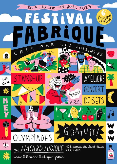 Food Festival Design, Food Festivals Event, Event Poster Inspiration, Event Poster Design Inspiration, Food Festival Poster, Art Festival Poster, 2023 Poster, Concert Poster Design, Paris Illustration