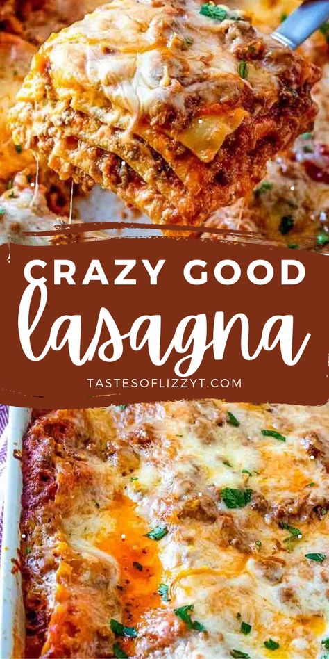 Best Lasagna Recipe, Easy Lasagna Recipe, Homemade Lasagna, Easy Lasagna, Easy Casserole Recipes, Food Blogs, Easy Casserole, Lasagna Recipe, Meat And Cheese