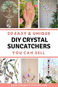 20 DIY Crystal Suncatcher Ideas That You Can Actually Sell Bead Suncatchers Diy, Diy Crystal Bead Suncatcher, Glass Gem Suncatcher Diy, Diy Beaded Hanging Decor, Bead Suncatcher Diy Ideas, Beaded Crystal Suncatcher Diy, Wire Projects Diy, Diy Hanging Suncatcher, Diy Glass Beads Crafts