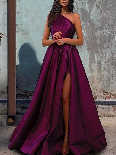 Evening Dresses One Shoulder, Simple Evening Dress, Party Kleidung, Evening Dresses Online, Corset Dress Prom, Evening Gowns Elegant, Cheap Evening Dresses, Satin Prom Dress, Long Prom Dress