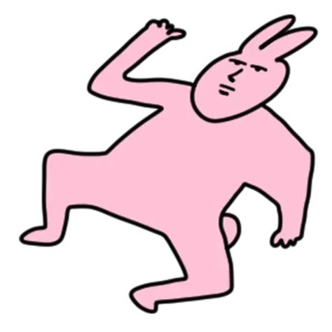 My friend rabbit WhatsApp Stickers - Stickers Cloud 귀여운 말장난, Bunny Meme, Whatsapp Stickers, Bunny Man, Father Images, Korean Stickers, Todays Mood, Pink Rabbit, Stickers For Whatsapp