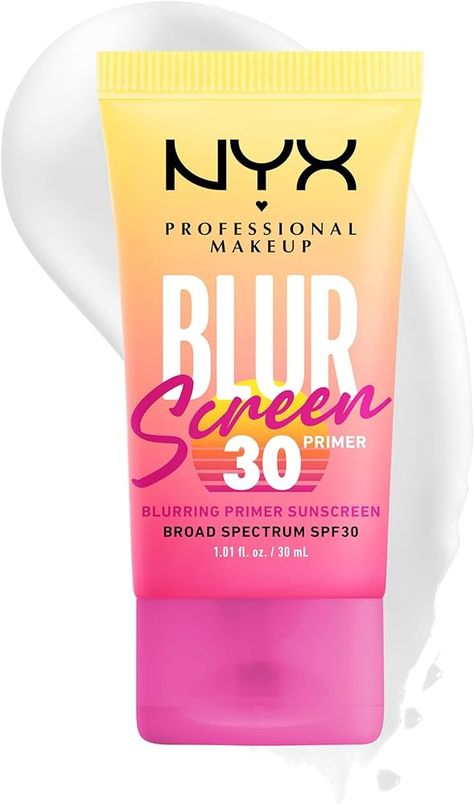 Amazon.com : NYX PROFESSIONAL MAKEUP Blurscreen SPF 30 Primer, 3-in-1 Blurring Makeup Primer with Sunscreen, Vegan Formula with No White Cast or Greasy Feeling : Beauty & Personal Care Nyx Primer, Spf Makeup, Foundation Primer, Face Sunscreen, Makeup Primer, Spf Sunscreen, Nyx Professional Makeup, Pharmacy Gifts, Summer Makeup