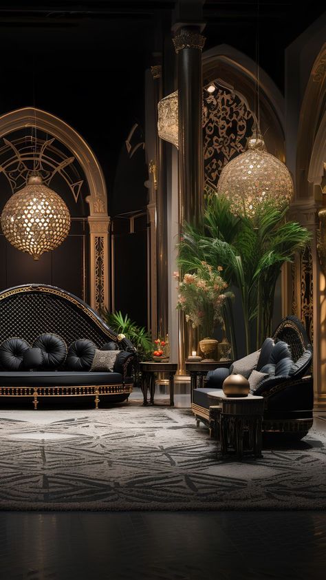 Trendy Home Decor Ideas for 2024 Majlis Interior Design, Arabic Living Room, Arabic Interior Design, Arabian Decor, Arabic Majlis, Interior Deisgn, Arabic Decor, African House, Moroccan Bedroom