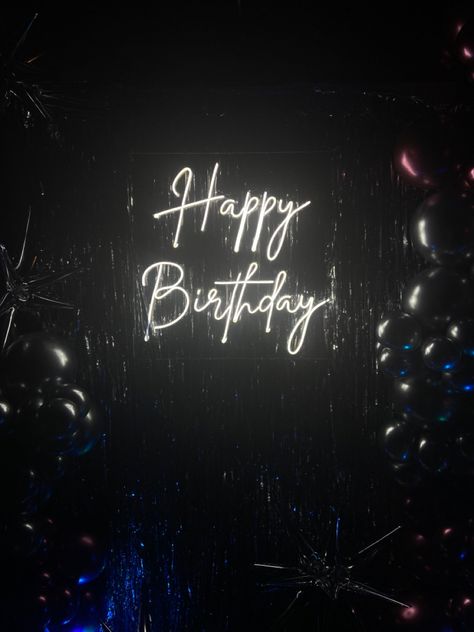 Happy Birday Wallpaper, Happy Birthday Projector Background, B Day Background, Happy Birthday Asthetics, Black Birthday Background, Birthday Cover Photo, Black Birthday Aesthetic, 18th Birthday Party Ideas Decoration, 18th Birthday Boy